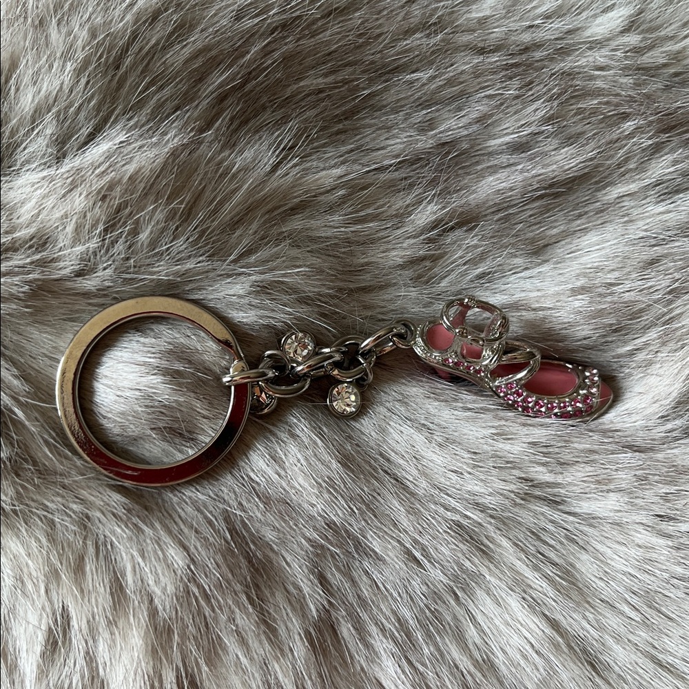 Pink/Silver Rhinestone High Heel Keychain - Picture 4 of 8